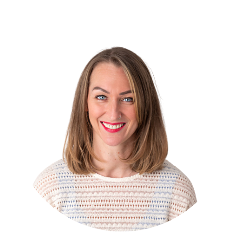 Portrait of Claire Summers, Sundowns' Project Coordinator, smiling and wearing a light-coloured, patterned top.